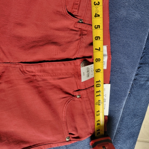 Nwt Made and Loved ANN TAYLOR LOFT  Burgundy Modern Skinny - Picture 5 of 7
